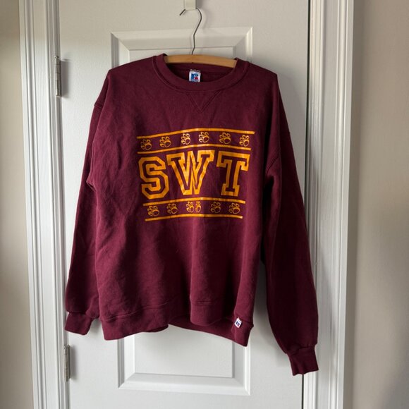 Vintage Southwest Texas State Texas State University Maroon Sweatshirt - Picture 6 of 16
